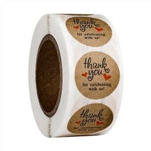 Etiquetes de paper kraft marró adhesiu per a rotllos